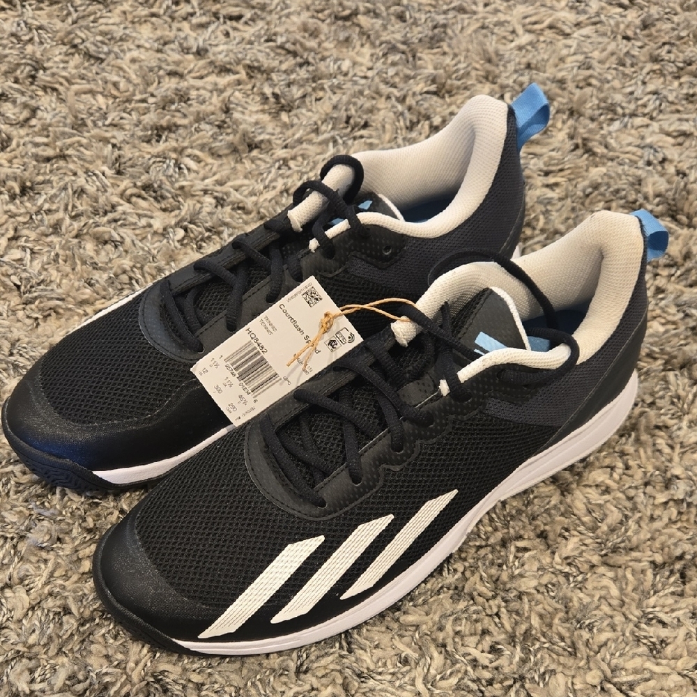 Adidas Black and White Athletic Shoes